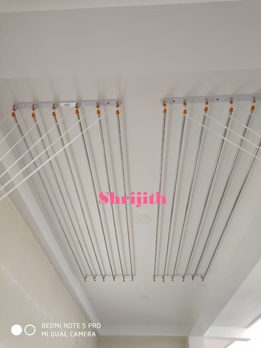 Ceiling mounted pulley type cloth drying hangers in NjarackalKochi