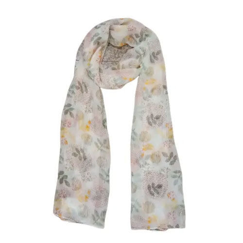 Chiffon Printed With Lurex Scarves