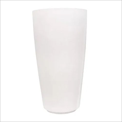 White Cylindrical Plain FRP Pot