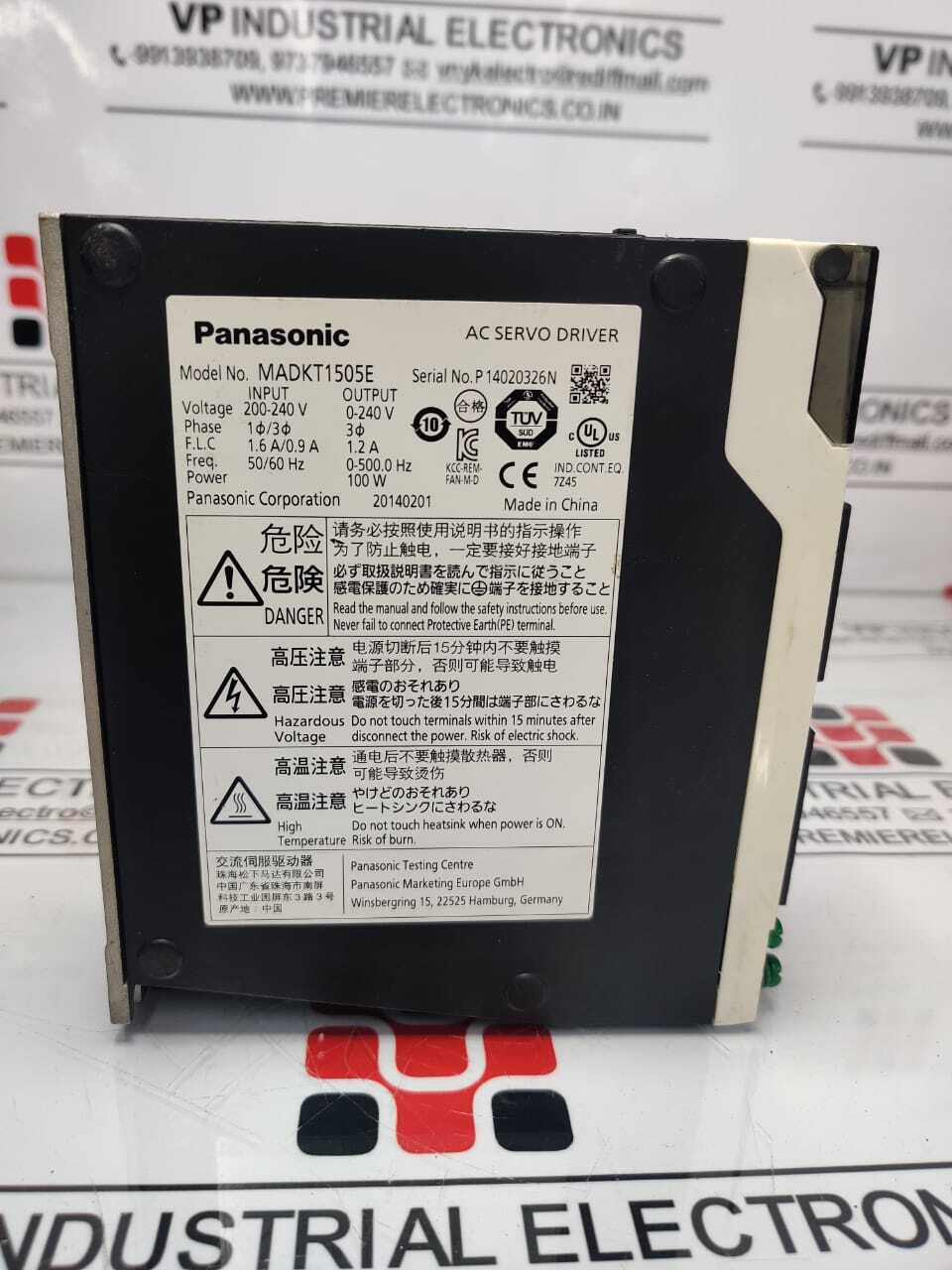 PANASONIC SERVO DRIVE MADKT1505E 1.2AMP 215VOLT