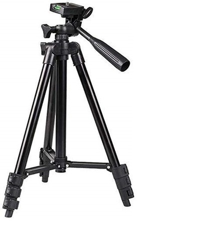 Tripod 3120 Stand with 3-Way Head Tripod 3120 with Mobile Phone Holder Mount Tripod Kit
