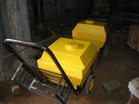 Mobile Foam Unit - 150 Litre, Yellow, 1500mm X 1200mm X 1500mm | Aluminium Inductor, 15 Meter Hose, 2 Solid Wheels, 1 Year Warranty