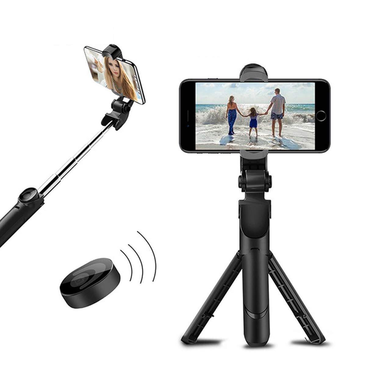 XT-02 Bluetooth Extendable Selfie Stick with Wireless Remote and 2 Level for Mobile and All Smart Phones