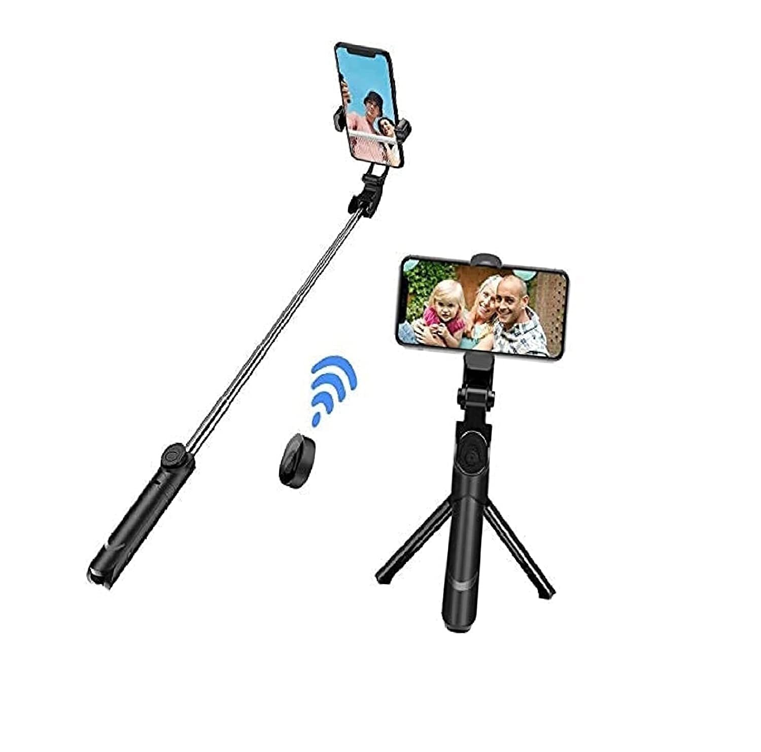 XT-02 Bluetooth Extendable Selfie Stick with Wireless Remote and 2 Level for Mobile and All Smart Phones
