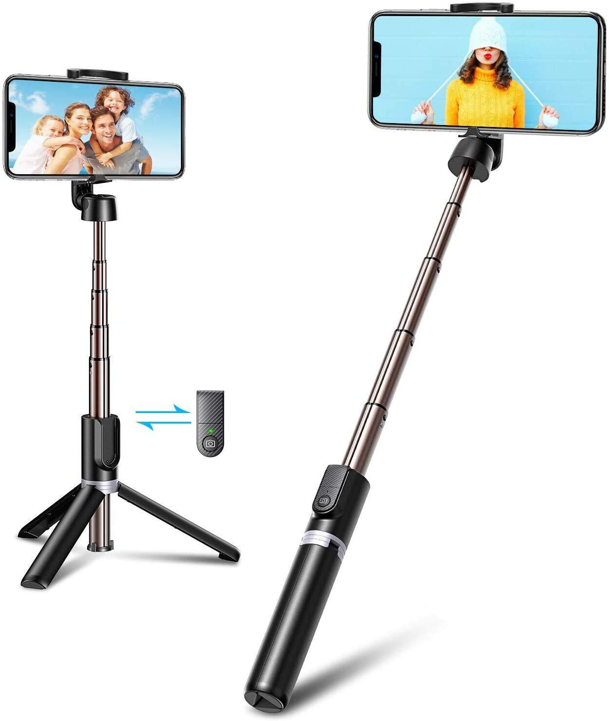 R1 Bluetooth Selfie Sticks with Remote 3 in1 Multifunctional Selfie Stick Compatible with All Phones