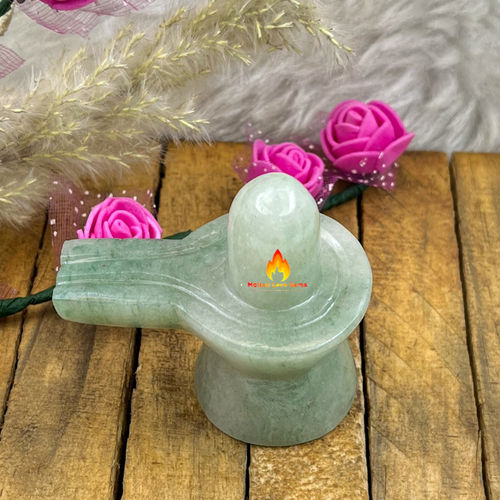 Easy To Clean Green Aventurine Shivling For Home Decoration