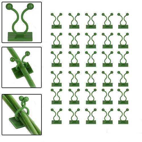Wall Plant Climbing Clip - 30PCS Green Plastic Material | Ideal for Plant Support and Poultry Use