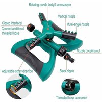 360 Degree 3 Arm Sprinkler For Watering Garden And Lawn Irrigation Yard Water Sprayer