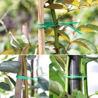 PLASTIC TWIST TIE WIRE SPOOL WITH CUTTER FOR GARDEN YARD PLANT 50M (GREEN) (0873)