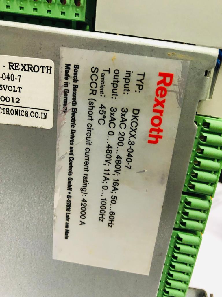 REXROTH SERVO DRIVE 11AMP 415V DKCXX.3-040-7