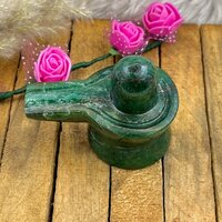 Green Jade Shivling For Home Decoration