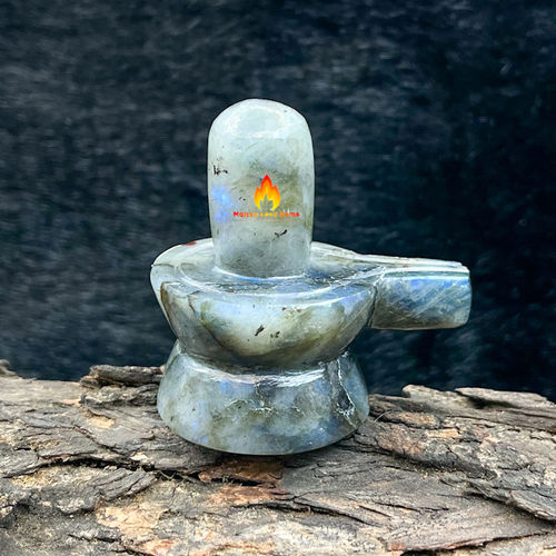 Sky Blue Labradorite Shivling For Home Decoration