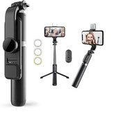 Q07 Bluetooth Integrated Selfie Stick with Light and Bluetooth Remote Control