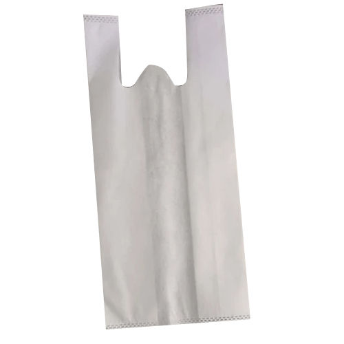 White W Cut Non Woven Bag