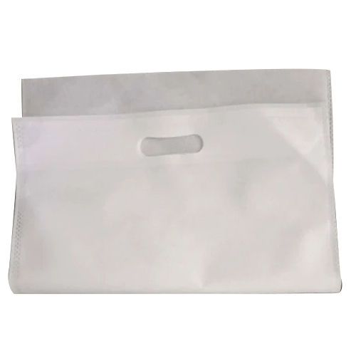 White D Cut Non Woven Bag