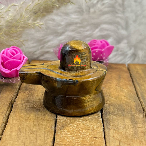 Brown Red Tiger Eye Shivling For Home Decoration