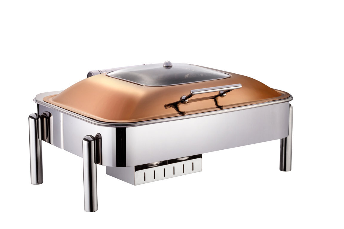 Handi type Buffet Food Warmer Hotel Restaurant Equipment Round Rectangle Roll Top Stainless Steel