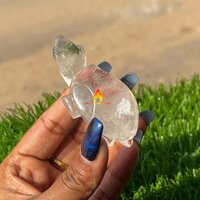 Transparent Clear Quartz Tortoise For Home Decoration