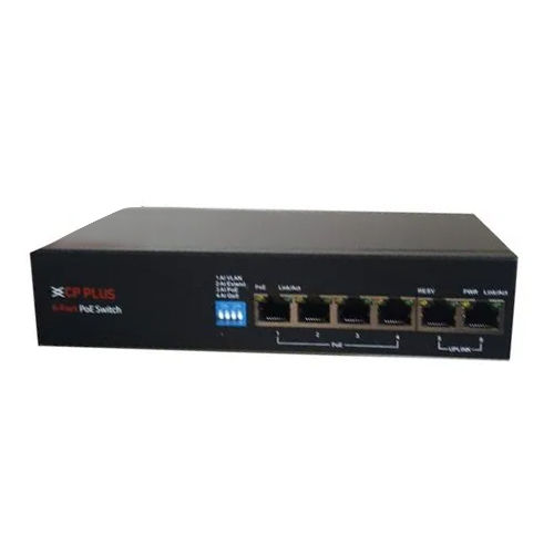 Black Cp Plus 8 Port Poe Switch