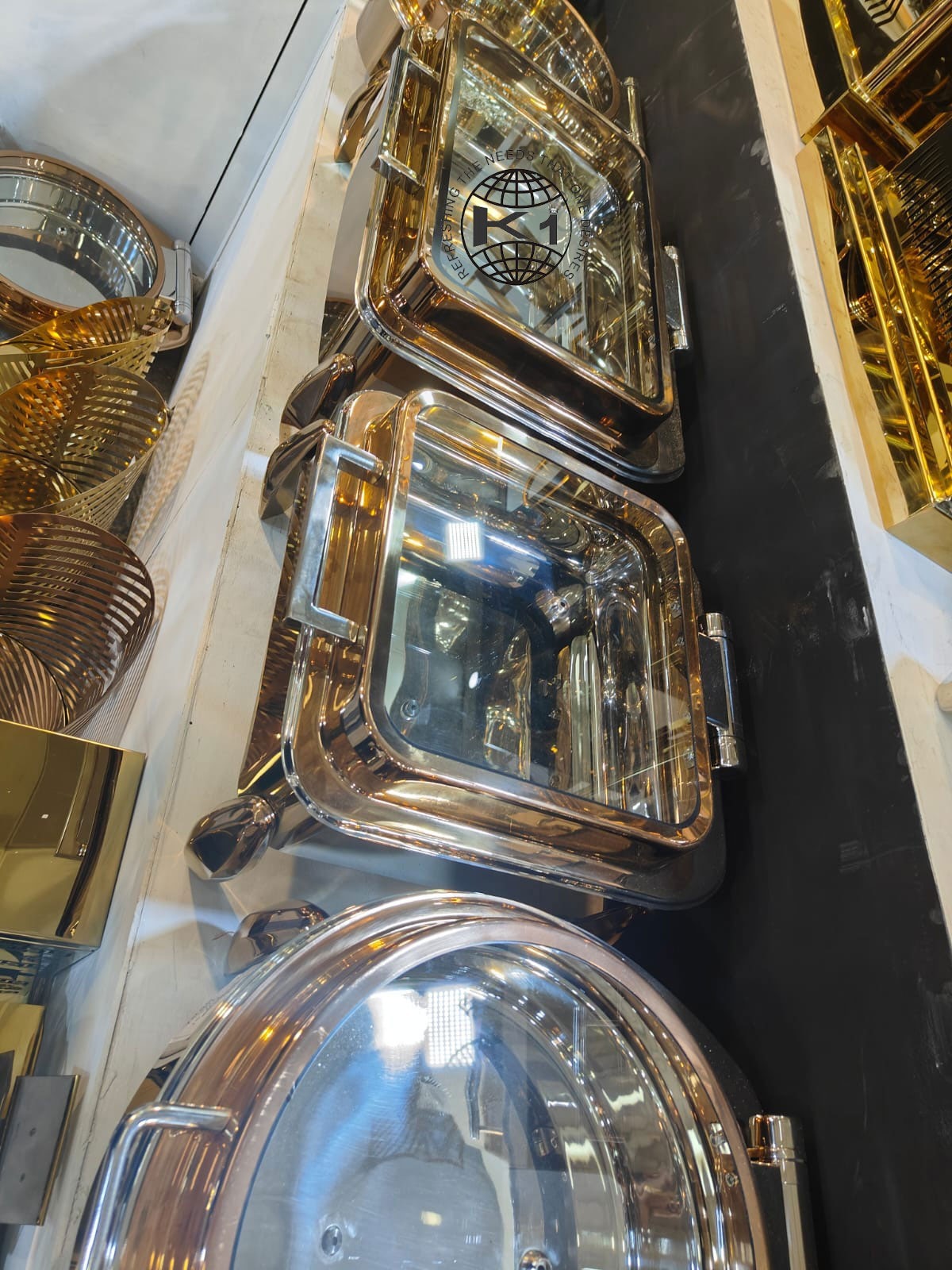 High Quality Food Warmers Pour copper Chafing Dish Buffet Set Luxury