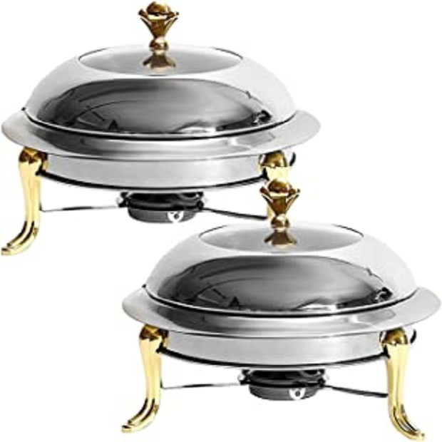 Round handi type Catering Buffet Food Warmer chafing dish