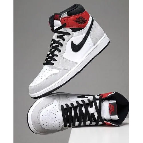 White Air Jordan Retro 1 Gray Comfortable Shoes