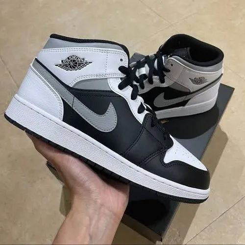 White & Black Air Jordan Retro 1 Comfortable Shoes