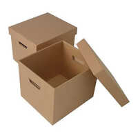 9 Ply Corrugated Box - Corrugated Kraft Paper, 255x245x250 Mm, Brown | Customized Size, Polished Finish, Embossed Printing