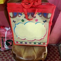 Recycled Non-woven Bags - Non-woven Polypropylene, 12x16 Inches, Red | Reusable, Durable, Eco-friendly, Customizable, Lightweight, Water-resistant, Affordable