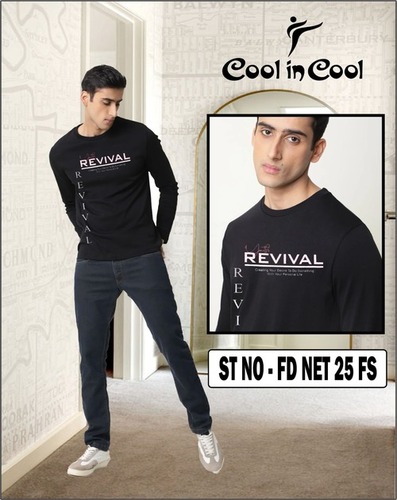 FD NET-25 FS T-SHIRT - Cotton Fabric, Available in Sizes S, M, L, XL | Lightweight, Breathable, Casual Wear Ideal for Everyday Use