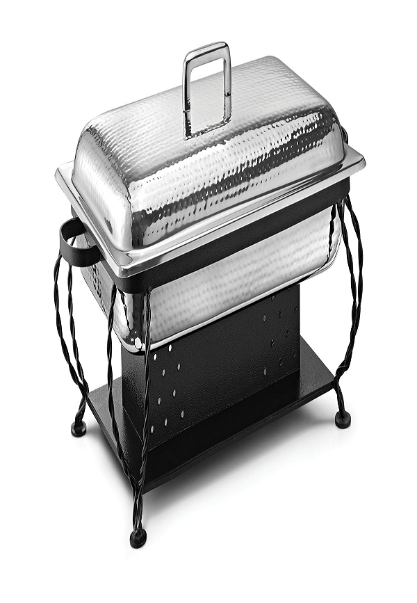 Hotel restaurant catering stainless steel buffet food warmer set round roll top chafing dish