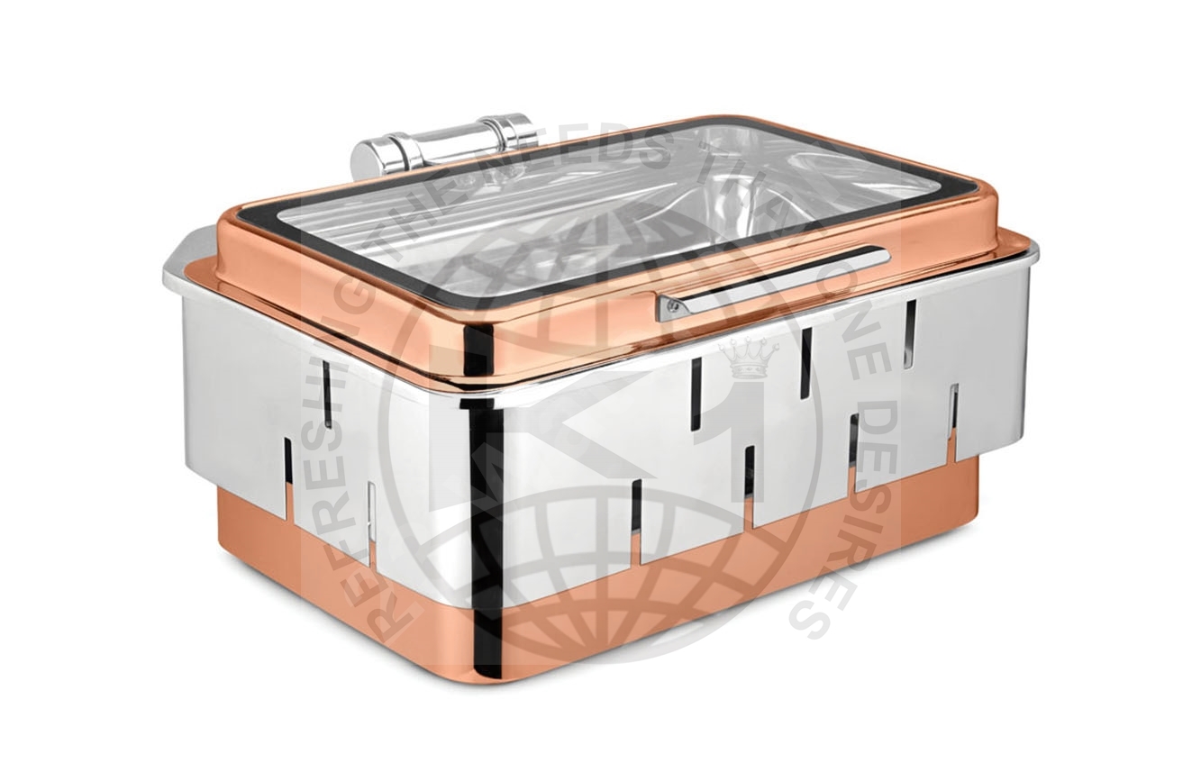 INDIAN STAINLESS STEEL CHAFING DISH FOR HOTEL USED IN NEW LOOK CHAFFING DISH