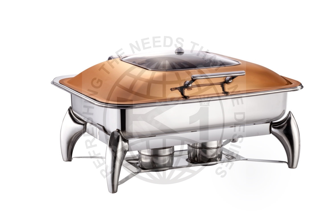 Hotels cheffing dishes commercial golden brass round roll top buffet