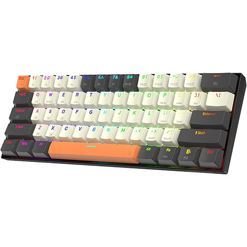 Redragon Caraxes Pro K644 Se 65 Percent Bluetooth  2.4Ghz Wired Rgb Mechanical Keyboard Body Material: Plastic