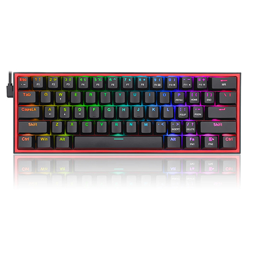 Redragon Fizz K617 - 60% Black Wired Mechanical Keyboard Body Material: Plastic