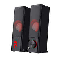 Redragon GS550  2.0 Channel Stereo Wired Desktop Computer Soundbar with Compact Size and red Backlight