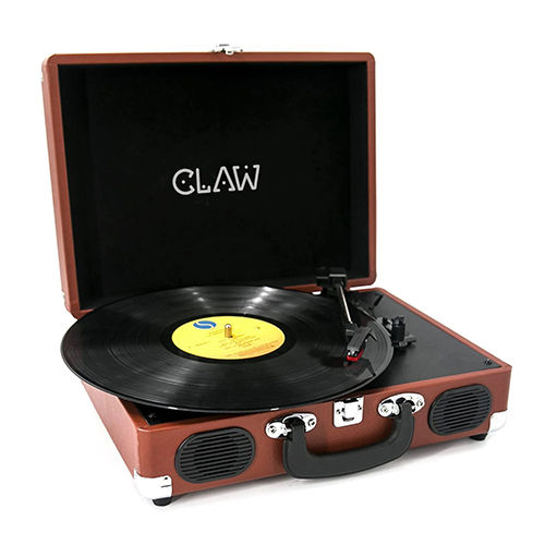 Claw Stag Portable - Turntable With Built-In Stereo Speakers Body Material: Wooden