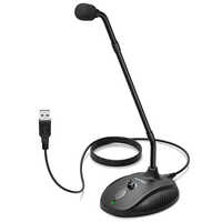 Fifine K052 - Plastic Gooseneck Microphone | Black Body, Black & White Display, 1 Year Warranty