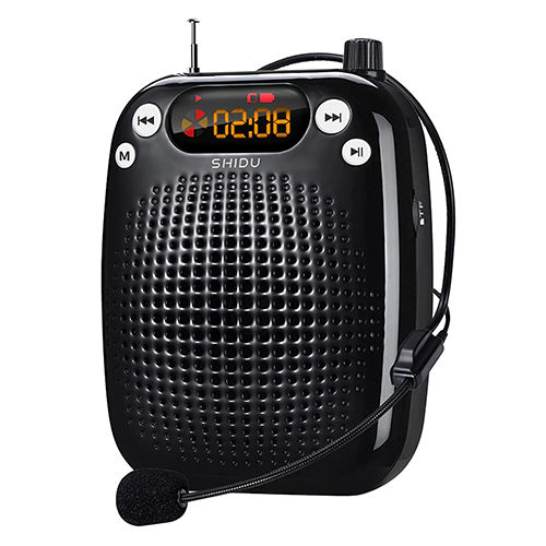 Black Shidu S18 - Wired Portable Voice Amplifier With Led Display