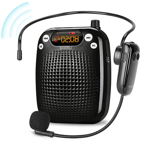 Black Shidu S611 - Wireless Portable Voice Amplifier With Led Display