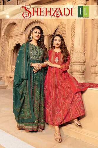 Rayon long Gown Kurti