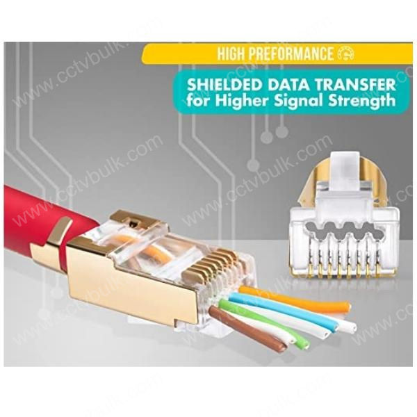 Rj45 Connector Cat6a / Cat7 Stp Gold