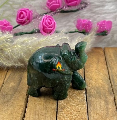 Easy To Clean Green Jade  Elephant For Home Decoration