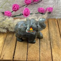 Labradorite  Elephant For Home Decoration