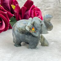 Labradorite  Elephant For Home Decoration
