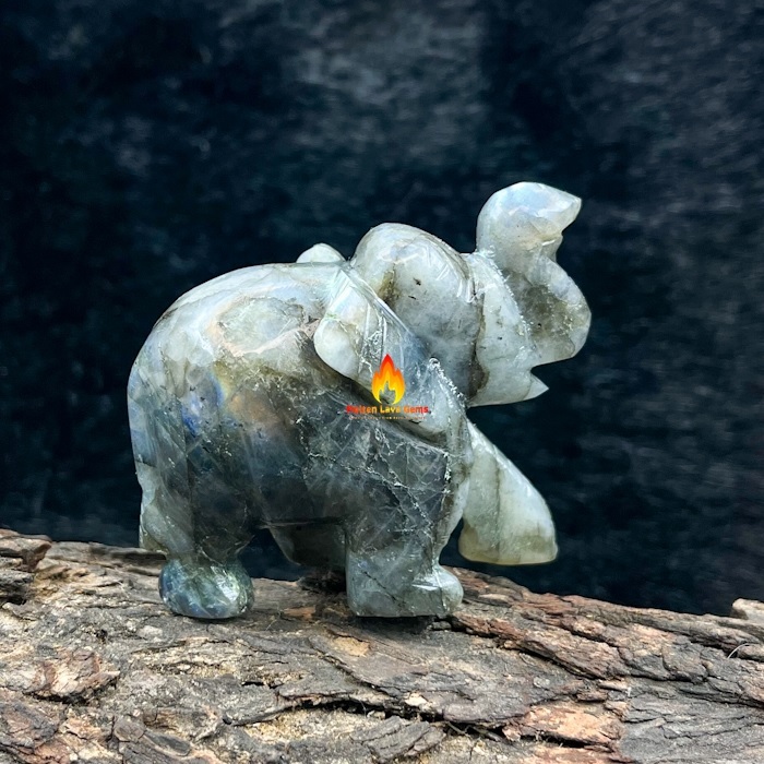 Labradorite  Elephant For Home Decoration