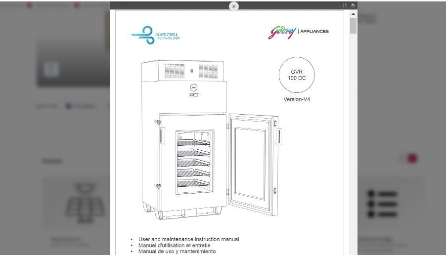 Godrej blood bank refrigerator