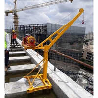 Yellow Electric Construction Lift Crane