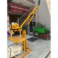 Skipper Yellow Mini Lift Crane - Metal, Various Sizes Available, Black and Yellow | Hydraulic Control, Emergency Stop Feature, Industrial Use, Warranty Included