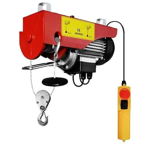 Red Single Phase Electric Wire Rope Hoist